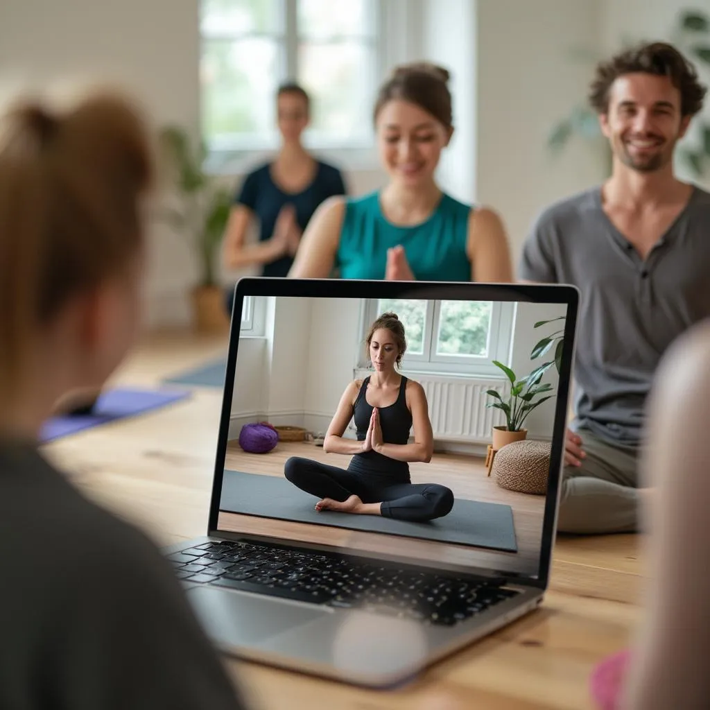 Clase de yoga online grupal
